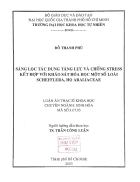 Sàng lọc tác dụng tăng lực và chống stress kết hợp với khảo sát hóa học một số loài schefflera họ araliaceae