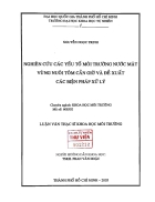 Nghiên cứu các yếu tố môi trường nước mặt vùng nuôi tôm cần giờ và đề xuất các biện pháp xử lý