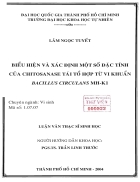 Biểu hiện và xác định một số đặc tính của chitosanase tái tổ hợp từ vi khuẩn basillus circulans mh k