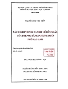 Xác định phenol và một số dẫn xuất của phenol bằng phương pháp phổ đạo hàm