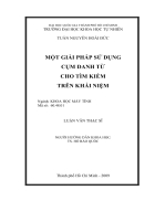 Một giải pháp sử dụng cụm danh từ cho tìm kiếm trên khái niệm