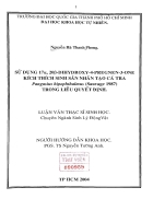 Sử dụng 17a 20b dihydroxy 4 pregnen 3 one kích thích sinh sản nhân tạo cá tra pangasius hipophthalmus sauvage 1987 trong liều quyết định