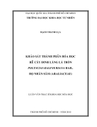 Khảo sát thành phần hóa học rễ cây đinh lăng lá tròn polyscias balfouriana ball họ nhân sâm araliaceae