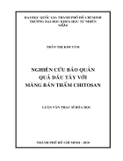 Nghiên cứu bảo quản quả dâu tây với màng bán thấm chitosan