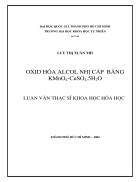 OXID HÓA ALCOL NHỊ CẤP BẰNG KMnO4 CuSO4 5H2O