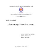 Công nghệ sản xuất yaourt