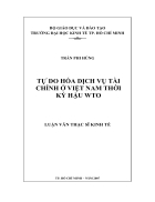 Tự do hóa dịch vụ tài chính ở Việt Nam thời kỳ hậu WTO