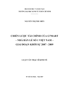 Chiến lược tài chính của G7MART Nhà bán lẻ số 1 Việt Nam giai đoạn khởi sự 2007 2009