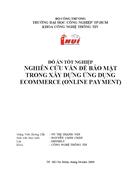 Nghiên cứu các vấn đề bảo mật trong xây dựng ứng dụng thương mại điện tử và thanh toán trực tuyến