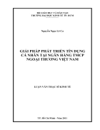 Giải pháp phát triển tín dụng cá nhân tại ngân hàng tmcp ngoại thương việt nam