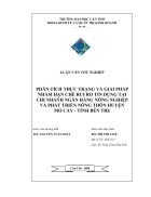 Phân tích thực trạng và những giải pháp nhằm hạn chế rủi ro tín dụng tại Ngân hàng Nông nghiệp và Phát triển Nông thôn chi nhánh Huyện Mỏ Cày