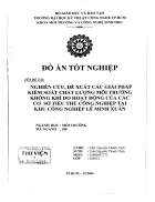 Nghiên cứu đề xuất các giải pháp kiểm soát chất lượng môi trường không khí do hoạt động của các cơ sở tiểu thủ công nghiệp tại khu công nghiệp Lê Minh Xuân