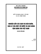 Nghiên cứu các dịch vụ bán buôn bán lẻ của một số nước và khả năng vận dụng vào Việt Nam