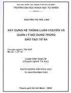 Xây dựng hệ thống luân chuyển và quản lý nội dung trong đào tạo từ xa