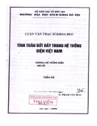 Tính toán chế độ đứt dây của hệ thống điện Việt Nam