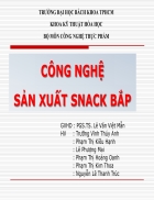 Công nghệ sản suất snack bắp