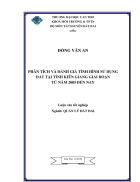 Phân tích và đánh giá tình hình sử dụng đất tại tỉnh kiên giang giai đoạn từ 2005 đến nay