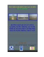 Hướng dẫn quản lý chất lượng nước trong ao nuôi tôm sú dành cho cán bộ phụ trách nuôi trồng thuỷ sản