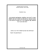 Giải pháp mở rộng thông tin ngữ cảnh phiên duyệt web người dùng nhằm nâng cao chất lượng tư vấn trong hệ thống tư vấn tin tức