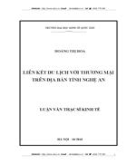 Liên kết du lịch với thương mại trên địa bàn tỉnh nghệ an