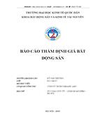 Báo cáo thẩm định giá bất động sản