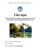 Phân ti ch ca c nguồn ta i nguyên nhân văn ảnh hưởng đến sự hi nh tha nh pha t triển du lịch Hà Nội