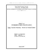 Corporate Financing Theories in Vietnam Realities lt Eng gt