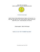 Phân tích tình hình hoạt động tín dụng và rủi ro tín dụng tại NH TMCP Sài Gòn Thương Tín Chi nhánh An Giang