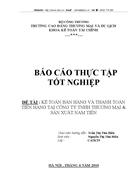 Kế toán bán hàng và thanh toán tiền hàng Khảo sát thực tế tại Công ty TNHH Thương mại và sản xuất Nam Tiến