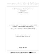 Vai trò Nhà nước đối với giảm nghèo nhanh và bền vững ở các huyện miền núi vùng cao LẤY VÍ DỤ Ở HUYỆN QUẾ PHONG TỈNH NGHỆ AN