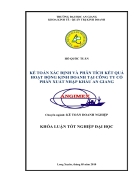 Kế toán xác định và phân tích kết quả hoạt động kinh doanh tại Công ty Cổ phần Xuất Nhập Khẩu An Giang