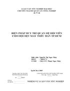 Biện pháp duy trì quan hệ hội viên cho hội dệt may thêu đan tp hcm