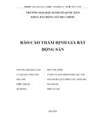 Thẩm định giá bất động sản lt Báo cáo bất động sản gt