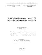 Determinants of poverty reduction potential of land in rural vietnam