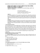 Đánh giá hành vi thực hiện atlđ của công nhân tại công ty vnco11