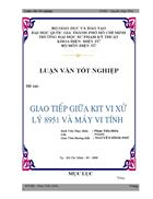 Giao tiếp giữa kit vi xử lý 8951 và máy vi tính