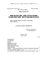 Nâng cao chất lượng quản lý rủi ro tín dụng tại Ngân hàng Thương mại cổ phần Hàng Hải Hà Nội