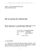 Phân tích các giải pháp phát triển kinh tế thị trường định hướng xã hội chủ nghĩa ở việt nam