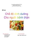 Chế độ dinh dưỡng cho người bệnh thận