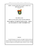 Những vấn đề về chất lượng nhân lực du lịch của việt nam hiện nay