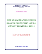 Mot so giai phap hoan thien quan tri nguon nhan luc tai Cong ty Truyen tai Dien 4