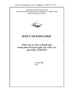 Khảo sát các đơn vị thành ngữ trong một số truyện ngắn của Nam Cao giai đoạn 1930 1945