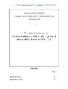 Đảng lãnh đạo nhà nước quản lí hoạt động báo chí nước ta