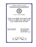 Nâng cao hiệu quả quản trị vốn lưu động tại nhà máy gạch ngói long xuyên