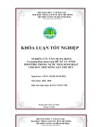 Nghiên cứu ứng dụng rong để xử lý nitơ photpho trong nước thải sinh họat chợ đầu mối nông sản thủ đức