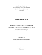Khảo sát ảnh hƣởng của chế phẩm openamix lsc và trichoderma lên xử lý rác thải sinh hoạt