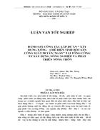 Đánh giá công tác lập dự án xây dựng xưởng chế biến tinh bột sắn công suất 90 tấn ngày tại tổng công ty xây dựng nông nghiệp và ptnt