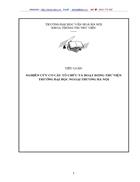 Nghiên cứu cơ cấu tổ chức và hoạt động thư viện trường đại học ngoại thương hà nội