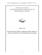 Thực trạng hoạt động và chiến lược phát triển của trung tâm thông tin thư viện học viện tài chính