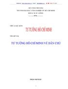 Tư tưởng hồ chí minh về dân chủ